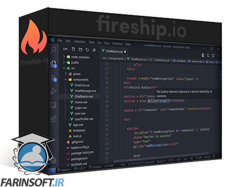 آموزش پروژه های Vue, Firebase