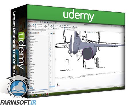 آموزش طراحی و مدل سازی هواپیمای جنگی با SolidWorks